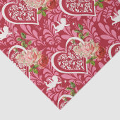 Vintages Valentinstag Blumenmuster Seidenpapier (Detail)