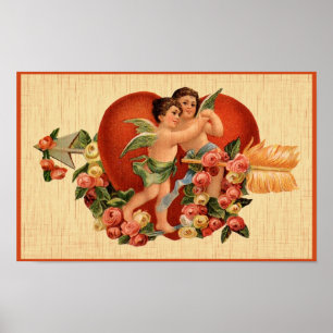 Vintages Valentinstag-Poster Poster