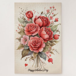 Vintages Valentinstag Puzzle