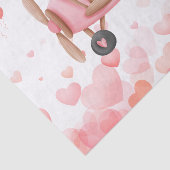 Vintages Valentintagsherz des Flugzeugs, Ballons Seidenpapier (Ausschnitt)