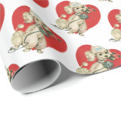 Vintages Valentintagspapier Geschenkpapier (Rolleneckpunkt)