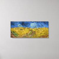Vintages Van-Gogh-Feld mit Krähen