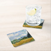 Vintages Van Gogh-Weizenfeld mit Zypressen Rechteckiger Pappuntersetzer (Vor Ort)
