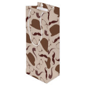 Vintages Vater-Kleid Geschenktüte Für Weinflaschen (Rückseite Schrägansicht)