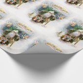 Vintages Vater-Weihnachten Geschenkpapier (Ecke)