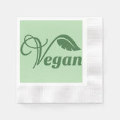 Vintages Veganes Logo-Leaf Serviette (Vorderseite)