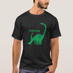 Vintages vegetarisches Brachiosaurus-Grün T-Shirt
