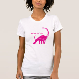 Vintages vegetarisches Brachiosaurus-Rosa T-Shirt