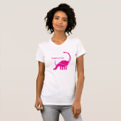 Vintages vegetarisches Brachiosaurus-Rosa T-Shirt (Vorne ganz)