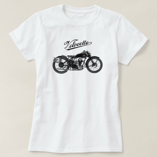 Vintages Velocette Motorrad/England T-Shirt (Design vorne)