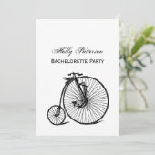 Vintages Velocipede Penny Farthing Fahrrad Einladung (Stehend Vorderseite)
