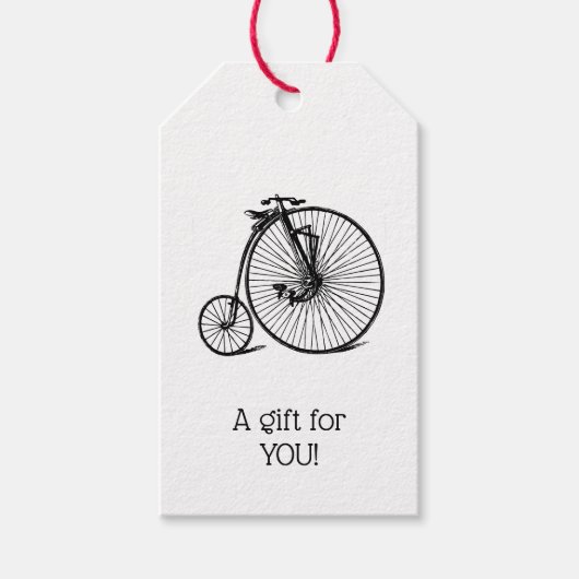 Vintages Velocipede Penny Farthing Fahrrad Geschenkanhänger (Vorderseite)