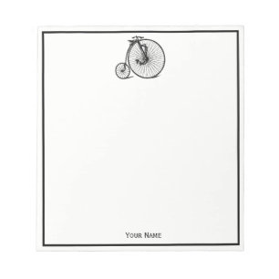 Vintages Velocipede Penny Farthing Fahrrad Notizblock