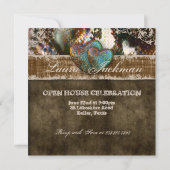 Vintages Veloursleder-Foto des Quinceanera Einladung (Rückseite)