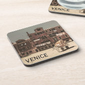 Vintages Venedig Getränkeuntersetzer (Linke Seite)