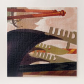 Vintages Venedig Gondelbahn Kunstvoll wandern im V Puzzle (Horizontal)