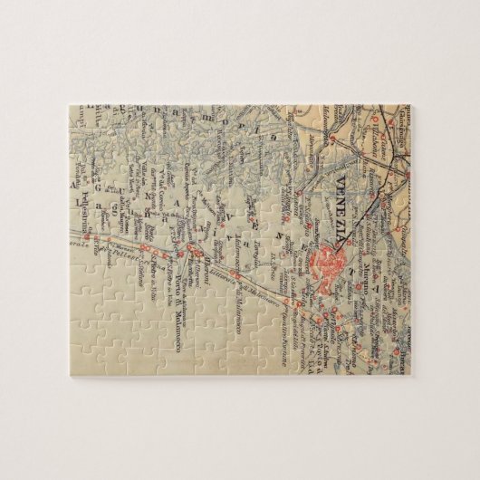 Vintages Venedig - Italien Karte Puzzle (Horizontal)