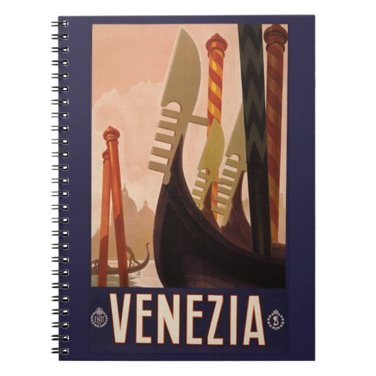 Vintages Venedig-Italien-Notebook Notizblock (Vorderseite)