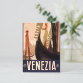Vintages Venedig, Italien Postkarte (Stehend Vorderseite)