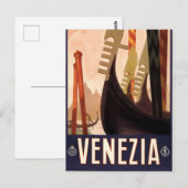 Vintages Venedig, Italien Postkarte (Vorne/Hinten)