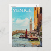 Vintages Venedig Italien Reisen Postkarte (Vorne/Hinten)