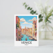 Vintages Venedig - Italien Reisende Kunstwerke Postkarte (Stehend Vorderseite)