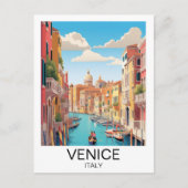 Vintages Venedig - Italien Reisende Kunstwerke Postkarte (Vorderseite)
