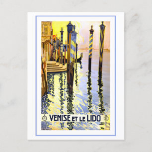 Vintages Venedig, Italien, Reiseplakat Postkarte