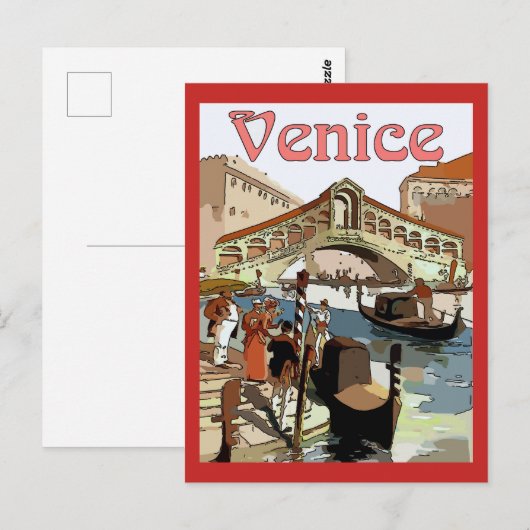Vintages Venedig Postkarte (Vorne/Hinten)