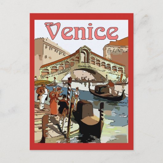 Vintages Venedig Postkarte (Vorderseite)