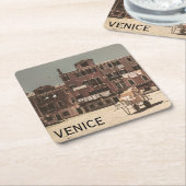 Vintages Venedig Rechteckiger Pappuntersetzer (angewinkelt)