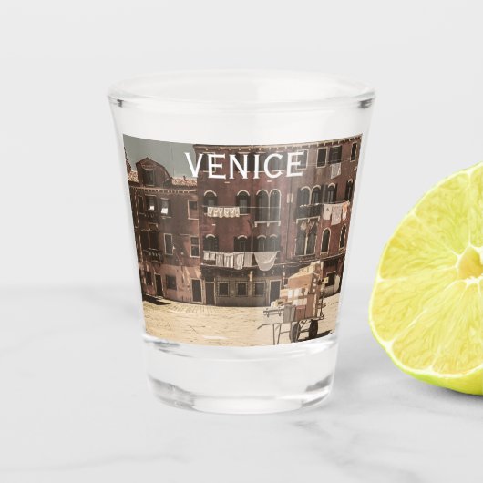 Vintages Venedig Schnapsglas (Vorderseite)