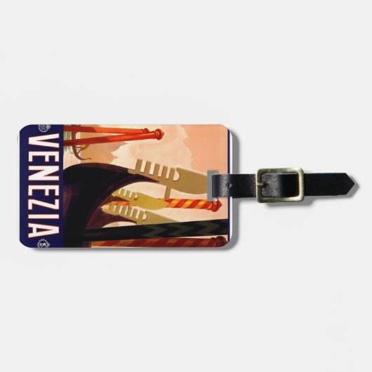 Vintages Venezia Gepäckanhänger (Vorderseite horizontal)