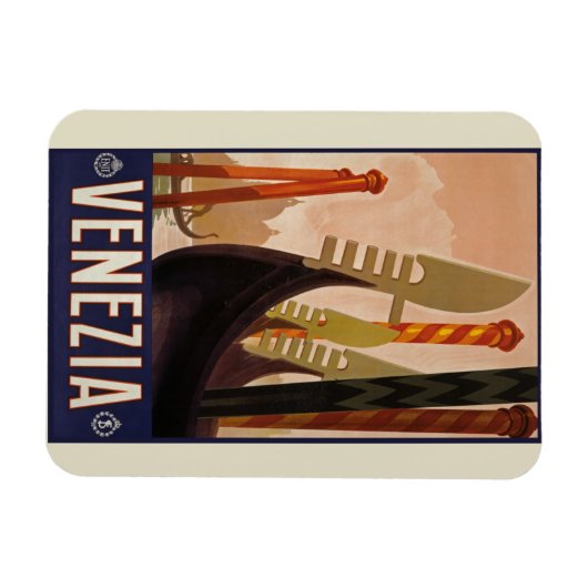 Vintages venezianisches Poster - Italien Magnet (Horizontal)