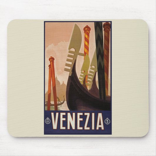 Vintages venezianisches Poster - Italien Mousepad (Vorne)