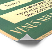 Vintages "Venus" Motorölplakat Poster (Ecke)