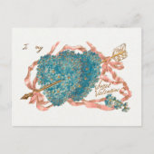 Vintages Vergessen-Ich-Nicht-Herz Postkarte (Vorderseite)