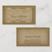 Vintages, vergoldetes, altes Papier Visitenkarte (Vorne/Hinten)