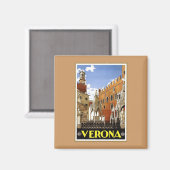 Vintages Verona Italien Magnet (Vorderseite/Rückseite)