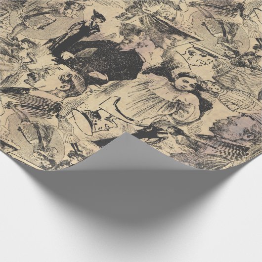 Vintages Verpackungspapier Geschenkpapier (Ecke)