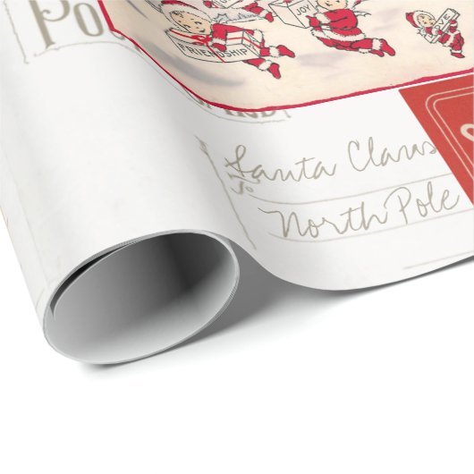 Vintages Versandpapier für die Postkarte Geschenkpapier (Rolleneckpunkt)