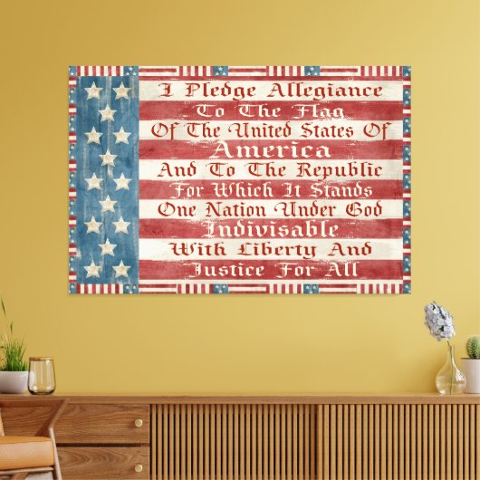 Vintages Versprechen Leinwanddruck (Insitu (Wohnzimmer))