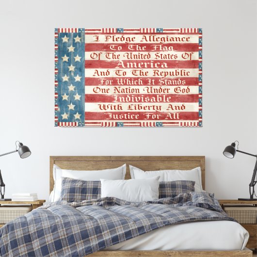 Vintages Versprechen Leinwanddruck (Insitu (Schlafzimmer))