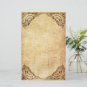 Vintages verziertes Band-Briefpapier Briefpapier (Stehend Vorderseite)