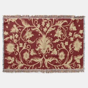 Vintages verziertes Blumenmuster Decke