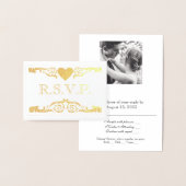 Vintages Verziertes Gold Geblüht UAWG Foil Card Folienkarte (Anzeige)