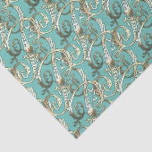 Vintages Verziertes Gold-Monogramm-B-Tissue-Papier Seidenpapier (Ausschnitt)