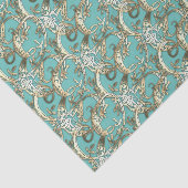 Vintages Verziertes Gold Monogramm E-Tissue Paper Seidenpapier (Ausschnitt)