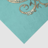 Vintages Verziertes Gold Monogramm S-Tissue Paper Seidenpapier (Ausschnitt)