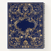 Vintages Verziertes Gold Notizblock (Rückseite)